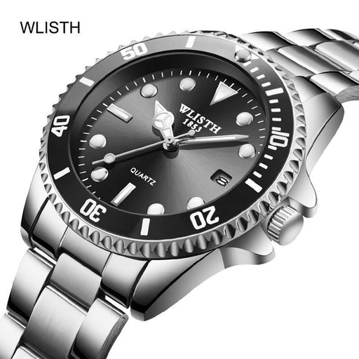 Luxury Round Business Men's Watches Fashion Waterproof Elegant Shine Stainless Steel Design Analog Luminous Men Wrist Watch