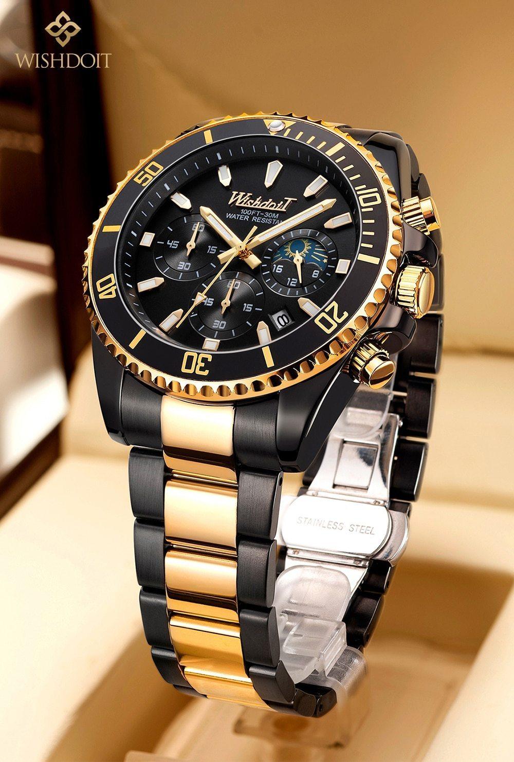 2021 New Men's Elegant Watch Waterproof And Scratch Resistant Stylish Stainless Steel Durable Wrist Watch