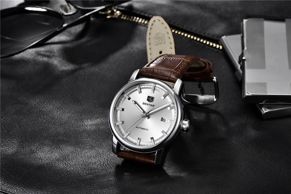 2021 Fashion Luxury Leather Strap Casual Analog Watch Men Stainless Steel Wristwatch Waterproof Watches