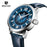 Sports Luxury Watches For Men Quartz Blue Watch Fashion Leather Strap Casual Mens Wrist Watch