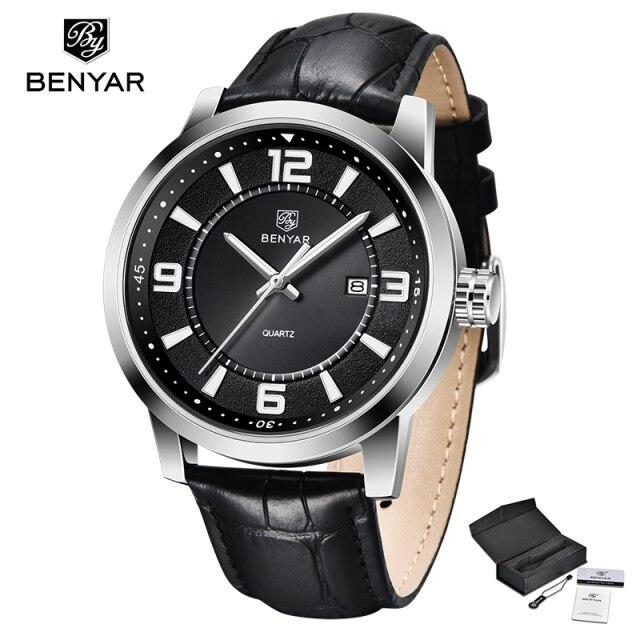 Sports Luxury Watches For Men Quartz Blue Watch Fashion Leather Strap Casual Mens Wrist Watch