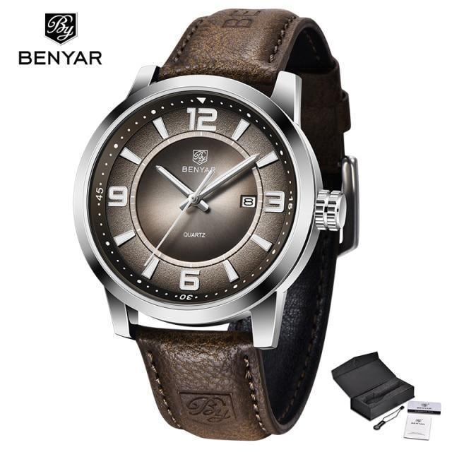 Sports Luxury Watches For Men Quartz Blue Watch Fashion Leather Strap Casual Mens Wrist Watch