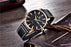 New Black Casual Fashion Simple Men's Watch Analog Quartz Waterproof Luxury Leather Strap Men Elegant Watch