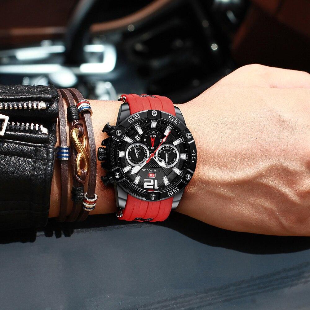 New Fashion Sport Mens Watches Waterproof Silicon Strap Wrist Watch Multifunctional Luminous Hands For Men