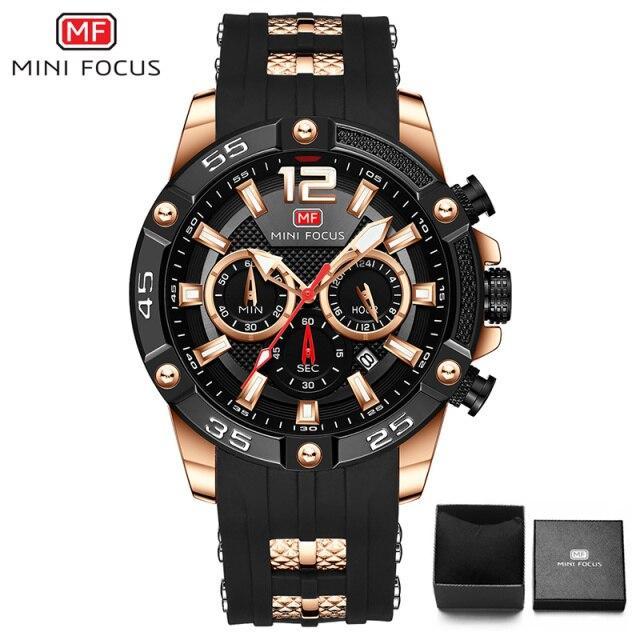 New Fashion Sport Mens Watches Waterproof Silicon Strap Wrist Watch Multifunctional Luminous Hands For Men