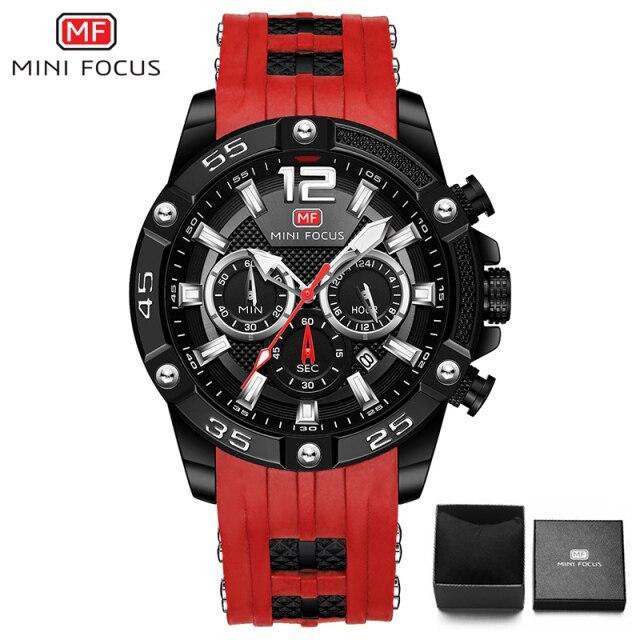 New Fashion Sport Mens Watches Waterproof Silicon Strap Wrist Watch Multifunctional Luminous Hands For Men