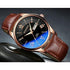 Luxury Black Men Watches Elegant Leather Strap Waterproof And Scratch Resistant Sports Wrist Watch For Mens