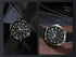 Business Mens Watches Luxury Waterproof Quartz Sport Wristwatches Silicone Strap Classic Black Design