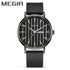 Business Mens Watches Luxury Waterproof Quartz Sport Wristwatches Silicone Strap Classic Black Design