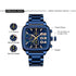 Elegant Business Square Mens Watch Multifunctional Waterproof Stainless Steel Design Big Wrist Watch