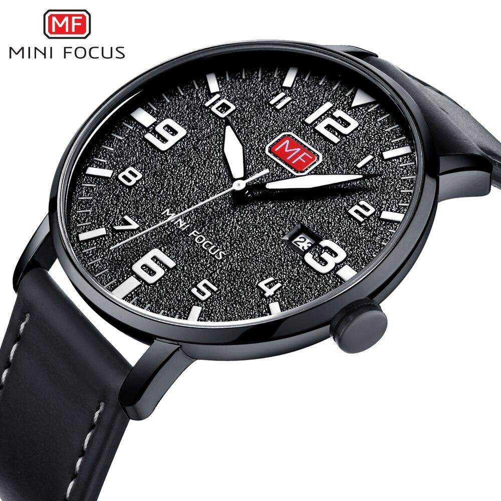 Black Classic Simple Men's Fashion Quartz Watches Modern Round Design Waterproof Wrist Watch For Men