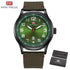 Casual Sport Mens Watch Luxury Green Round Design Waterproof Analog Quartz Classic Fashion Wrist Watch