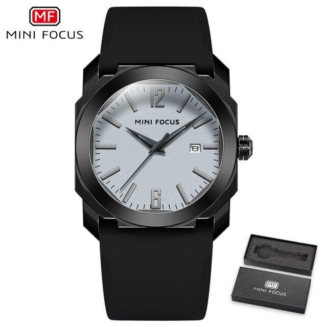 Classic Sport Men's Watch Fashion Round Waterprof Quartz Wrist Watch Elegant Silicone Strap Stylish Design