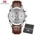 Black Luxury Men Watch Waterproof Multifunction Quartz Wrist Watches Elegant Leather Strap Sport Design