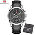 Black Luxury Men Watch Waterproof Multifunction Quartz Wrist Watches Elegant Leather Strap Sport Design