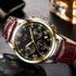 Men's Elegant Watch With Chronometers And Leather Belts  Business Style Perfect Gift Excellent Look