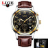 Men's Elegant Watch With Chronometers And Leather Belts  Business Style Perfect Gift Excellent Look