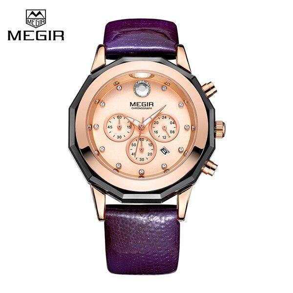 White Luxury New Womens Watch Fashion Leather Strap Shiny Design Waterproof Quartz Luminous Hands Wrist Watch