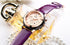 White Luxury New Womens Watch Fashion Leather Strap Shiny Design Waterproof Quartz Luminous Hands Wrist Watch