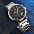 Luxury Steel Sports Men's Watches Business Design Leather Band Wrist Watch Military Quartz