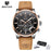 New Luxury Men Watches Chronograph Sports Watches Waterproof Casual Sport Leather Strap Quartz Men's Wrist Watch