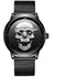 Men's Waterproof Stainless Steel Watch  3D Skull And Fluorescent Hands Unique Design Perfect Gift