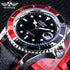 2021 Fashion Black Red Sport Mens Watches Luxury Luminous Hands Watch Elegant Leather Strap Design