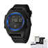 Digital Sport Men Watch Waterproof LED Wrist Watch Modern Round Black Design For Mens