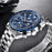 New 2021 Men Silver Blue Watch Business Analog Chronogragh Full Steel Luxury Casual Male Waterproof Sports Design Watches