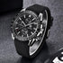 Luxury Men Stainless Steel Quartz Watch Accurate Timing Waterproof Analog Chronograph Men's Quartz Watches