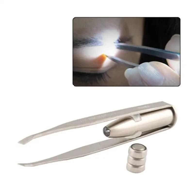 Professional Stainless Steel LED Hair Removal Lightweight Eyebrow Tweezers Makeup Tool With Battery - STEVVEX Gadgets - 735, Eyebrow Tweezer, Eyebrow Tweezers, Hair Removal Tweezers, Hair Tweezers, LED Tweezers, Makeup Tool, Makeup Tool With Battery, Professional Tweezers, Stainless Steel Tweezers, Tweezers, Tweezers with light, Women Tweezers - Stevvex.com