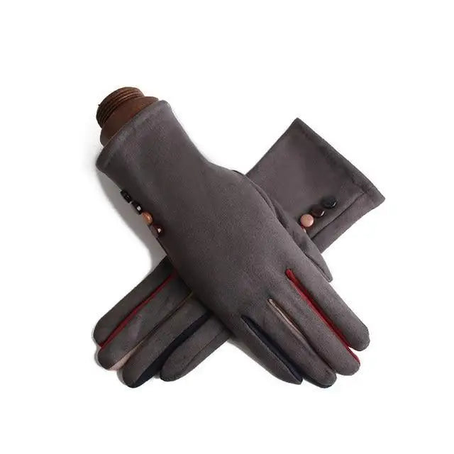 Red Winter Warm One Size Touch Screen Glove Female Fur Thick Driving Comfortable Gloves For Autumn - STEVVEX Fashion - 717, autumn gloves, black gloves, colorful gloves, comfortable gloves, cute gloves, driving gloves, elegant gloves, fashionable gloves, female gloves, glove, gloves, red gloves, touch screen gloves, warm gloves, winter gloves, women gloves - Stevvex.com