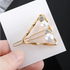 Retro Hair Barrettes Hair Pins Moon Triangle Circle Diamond Shaped Hair Clips for Girls Thick Hair Styling Accessories