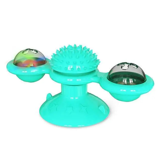 Rotatable Funny Massage Cat Toys Windmill LED Ball Teeth Cleaning Toys For Pets Interactive Turntable Tease Cat Toys - STEVVEX Pet - 727, cat toys, cat windmill toy, cute cat toys, funny cat toys, funny toys for cat, kitten toys, LED ball toy for cats, pet accessories, Pet Products, pet toys, rotatable cat toys, rotatable toys for cat, Scratching Tickle Kitten Toys, Tease Cat Toys, teeth cleaning toys for cat, toys for cat, toys for pet, Turntable cat toys - Stevvex.com