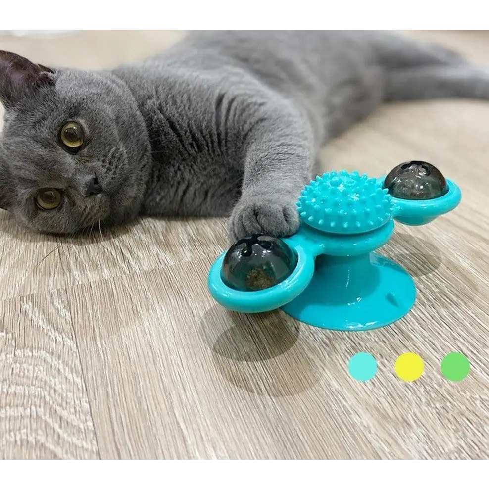 Rotatable Funny Massage Cat Toys Windmill LED Ball Teeth Cleaning Toys For Pets Interactive Turntable Tease Cat Toys - STEVVEX Pet - 727, cat toys, cat windmill toy, cute cat toys, funny cat toys, funny toys for cat, kitten toys, LED ball toy for cats, pet accessories, Pet Products, pet toys, rotatable cat toys, rotatable toys for cat, Scratching Tickle Kitten Toys, Tease Cat Toys, teeth cleaning toys for cat, toys for cat, toys for pet, Turntable cat toys - Stevvex.com