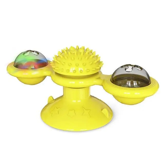 Rotatable Funny Massage Cat Toys Windmill LED Ball Teeth Cleaning Toys For Pets Interactive Turntable Tease Cat Toys - STEVVEX Pet - 727, cat toys, cat windmill toy, cute cat toys, funny cat toys, funny toys for cat, kitten toys, LED ball toy for cats, pet accessories, Pet Products, pet toys, rotatable cat toys, rotatable toys for cat, Scratching Tickle Kitten Toys, Tease Cat Toys, teeth cleaning toys for cat, toys for cat, toys for pet, Turntable cat toys - Stevvex.com