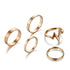 Shining Luxury Fashion Gold Lightning wave Rings Set Adjustable Finger Ring For Women And Girl - Ring Jewelry Gifts