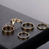 Shining Luxury Fashion Gold Lightning wave Rings Set Adjustable Finger Ring For Women And Girl - Ring Jewelry Gifts