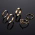 Shining Luxury Fashion Gold Lightning wave Rings Set Adjustable Finger Ring For Women And Girl - Ring Jewelry Gifts