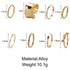 Shiny Gold Wide Chain Rings Set For Women And Girls Crystal Round Rings Vintage Style Female Party Jewelry - ALU06193AYV