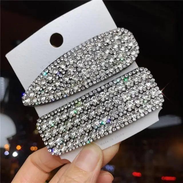 Shiny Luxury Full Crystal Long Rectangle Women Hair Clip Fashion Square Beautiful Hairpin Elegant Wedding Hairpins Hair