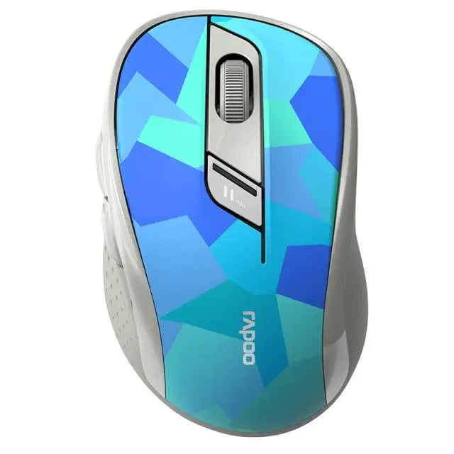 Silent Laptop Wireless Mouse Adjustable DPI Stylish Easy Switch Bluetooth 2.4GHz Mouse For Computer - Blue