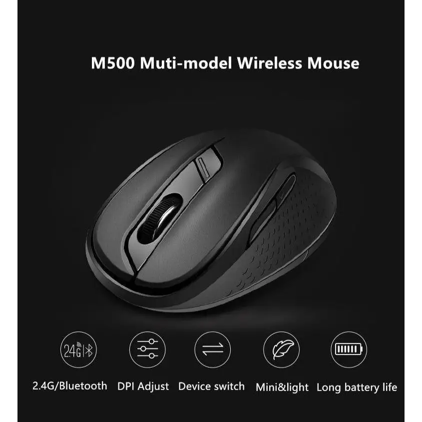 Silent Laptop Wireless Mouse Adjustable DPI Stylish Easy Switch Bluetooth 2.4GHz Mouse For Computer - STIL8590UEUII