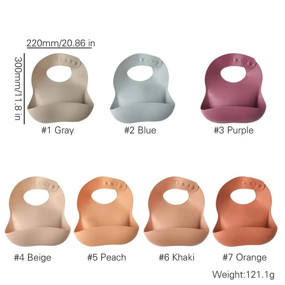 Silicone Bibs For Kids Newborn Baby Feeding Tableware Waterproof Baby Bibs For Toddler Bib For Kids - STEVVEX Baby - baby, baby accessories, baby bib, baby bib clothes, baby bibs, baby burp clothes, baby care accessories, baby care items, baby feeding apron, baby gifts, baby items, baby saliva bib, baby saliva towels, new parent gift, newborn baby bib, newborn baby bibs, newborn baby gifts - Stevvex.com