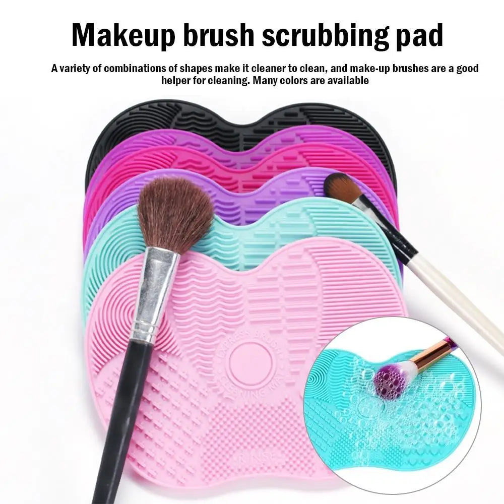 Silicone Makeup Brush Cleaning Pad - Portable Makeup Cleaning Washing Tool Scrubber - ALLURELATION - 576, Brush Washing Tools, brushes cleaning pad, cleaning pad, makeup brushes cleaner, makeup brushes cleaning pad, makeup cleaning, Makeup cleaning tool, Scrubber Board Makeup - Stevvex.com