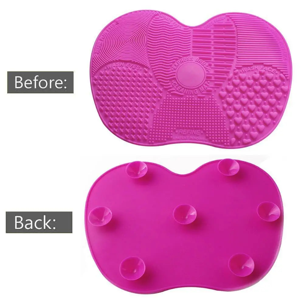 Silicone Makeup Brush Cleaning Pad - Portable Makeup Cleaning Washing Tool Scrubber - ALLURELATION - 576, Brush Washing Tools, brushes cleaning pad, cleaning pad, makeup brushes cleaner, makeup brushes cleaning pad, makeup cleaning, Makeup cleaning tool, Scrubber Board Makeup - Stevvex.com