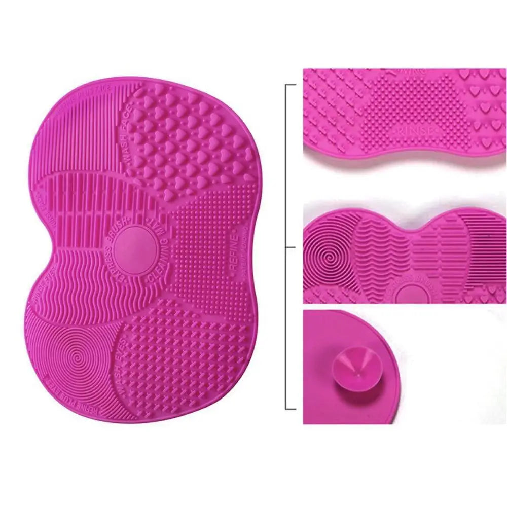 Silicone Makeup Brush Cleaning Pad - Portable Makeup Cleaning Washing Tool Scrubber - ALLURELATION - 576, Brush Washing Tools, brushes cleaning pad, cleaning pad, makeup brushes cleaner, makeup brushes cleaning pad, makeup cleaning, Makeup cleaning tool, Scrubber Board Makeup - Stevvex.com