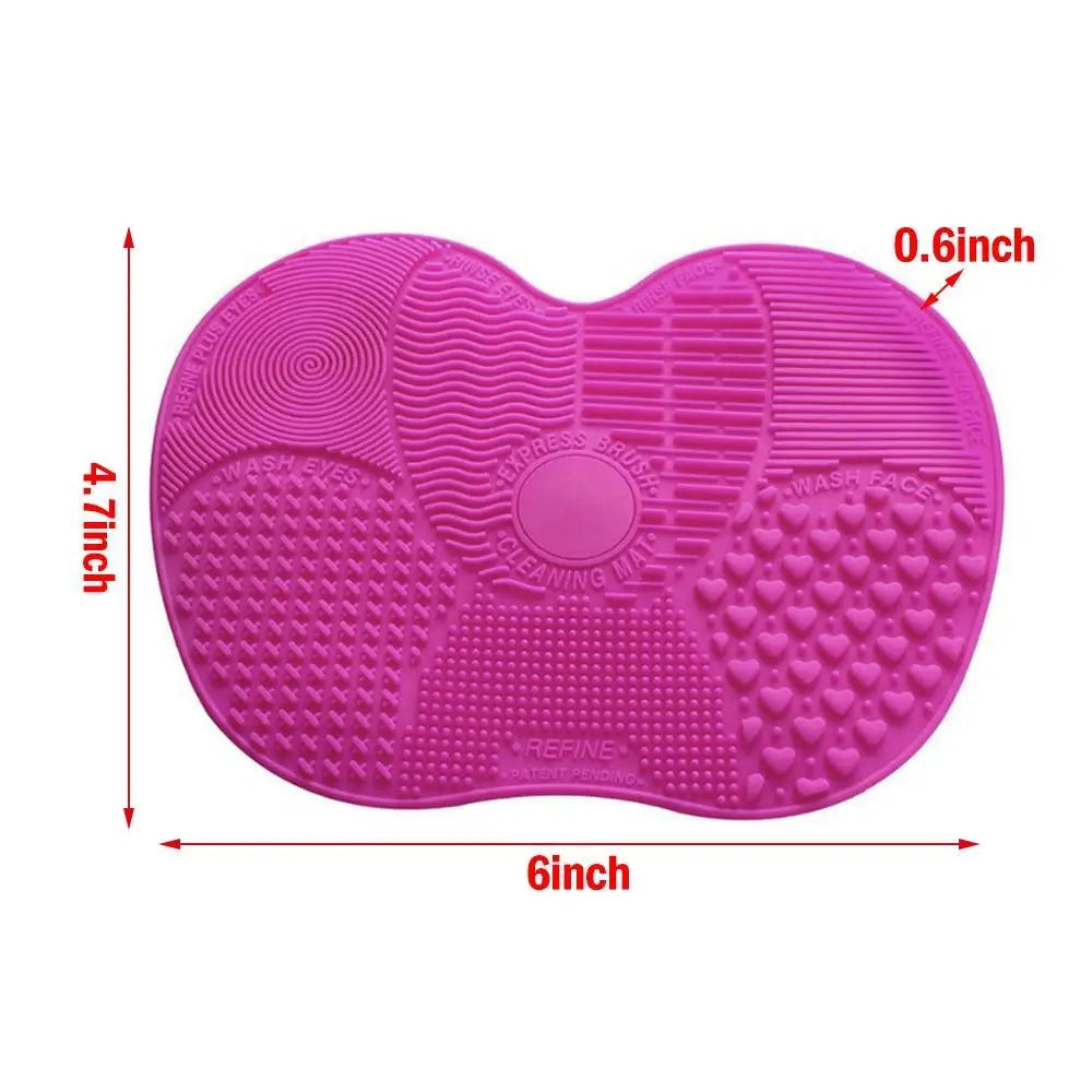 Silicone Makeup Brush Cleaning Pad - Portable Makeup Cleaning Washing Tool Scrubber - ALLURELATION - 576, Brush Washing Tools, brushes cleaning pad, cleaning pad, makeup brushes cleaner, makeup brushes cleaning pad, makeup cleaning, Makeup cleaning tool, Scrubber Board Makeup - Stevvex.com