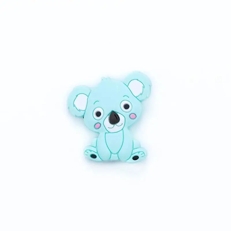 Silicone Teether Animal Koala Baby Teether Pendant Food Grade BPA Free Baby Teething Chew Charms Silicone Beads Toy - STEVVEX Baby - baby, baby care products, baby dental care, baby gifts, baby infant products, baby items, baby teeth soothers, baby teether, baby teething, gifts for new born, gifts for new parents, theeter, toddlers toys - Stevvex.com