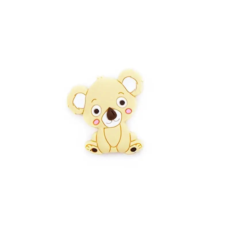 Silicone Teether Animal Koala Baby Teether Pendant Food Grade BPA Free Baby Teething Chew Charms Silicone Beads Toy - STEVVEX Baby - baby, baby care products, baby dental care, baby gifts, baby infant products, baby items, baby teeth soothers, baby teether, baby teething, gifts for new born, gifts for new parents, theeter, toddlers toys - Stevvex.com